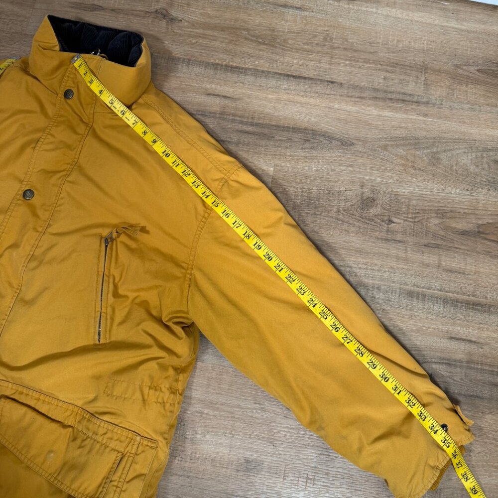 Vintage 90s Eddie Bauer Men's Yellow Goose Down Coat Outdoors Warm M - Picture 10 of 14